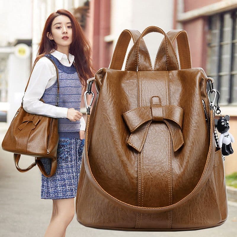 image-Women's Backpack New Korean Style Fashion Multipurpose Cute Bow Travel