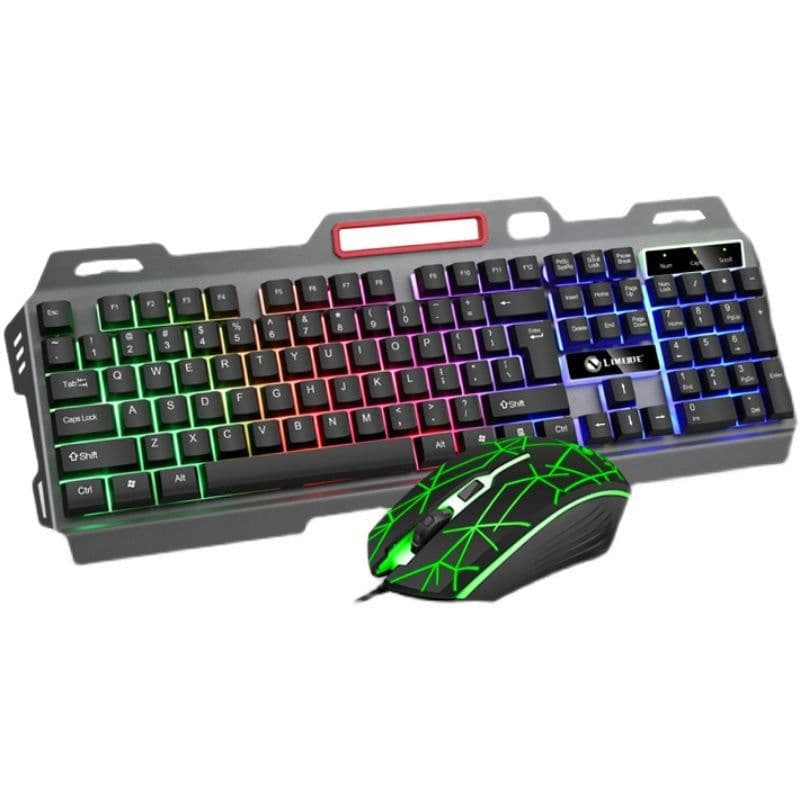 image-Game Luminous Keyboard Mouse Suit E-sports Machinery Feel Key Mouse