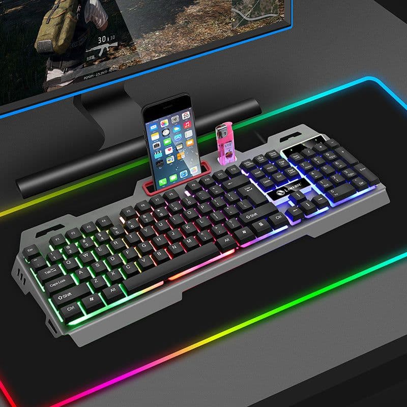 image-Game Luminous Keyboard Mouse Suit E-sports Machinery Feel Key Mouse