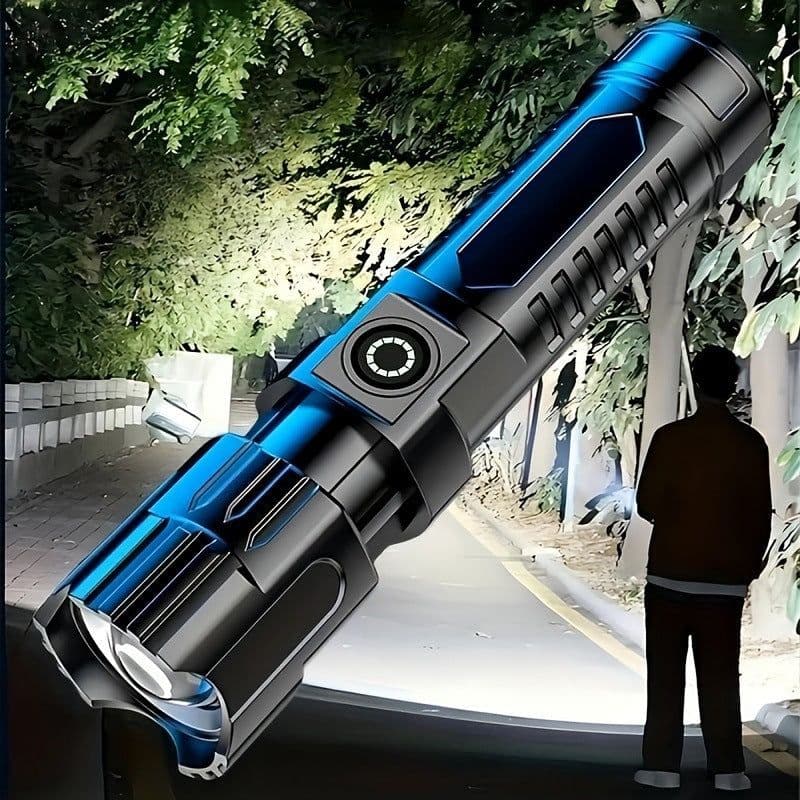 image-Outdoor Household Camping Usb Rechargeable Zoom Led Power Torch