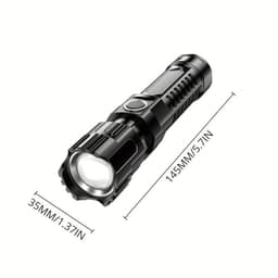image-Outdoor Household Camping Usb Rechargeable Zoom Led Power Torch