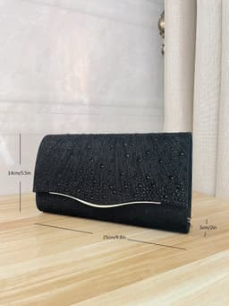 image-Dinner Clutch Women's New Rhinestone Diamond Dress Garment Bag Fashion Party Banquet
