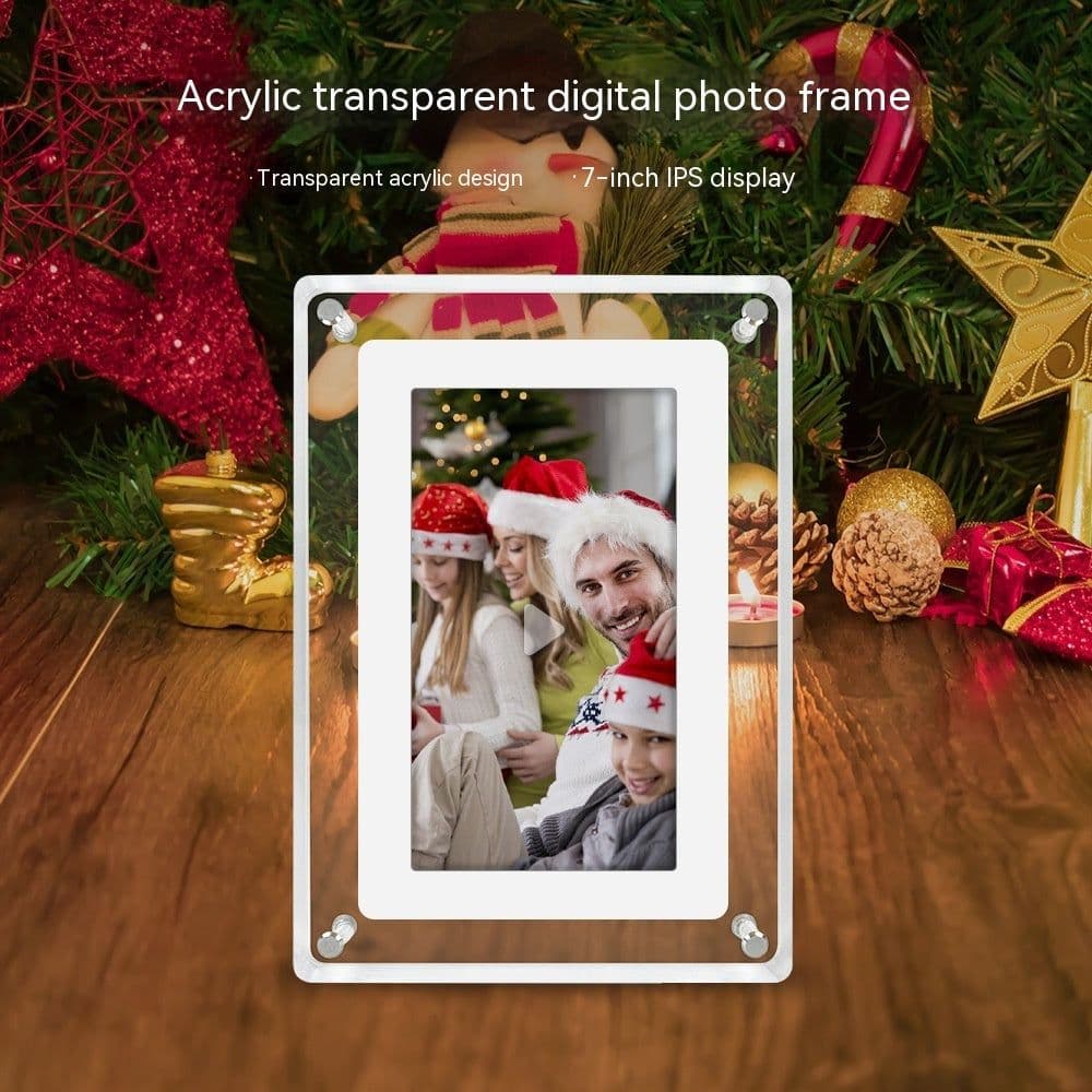 image-5-inch Transparent Fashion Digital Electronic Photo Album Video Advisement Player Business Gift Photo Frame