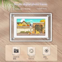 image-5-inch Transparent Fashion Digital Electronic Photo Album Video Advisement Player Business Gift Photo Frame