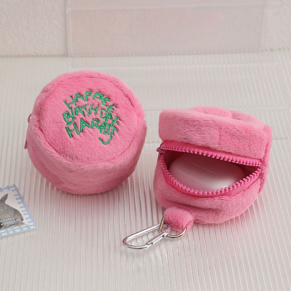 image-Simple Mini Plush Cosmetic Bag Women