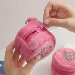 image-Simple Mini Plush Cosmetic Bag Women