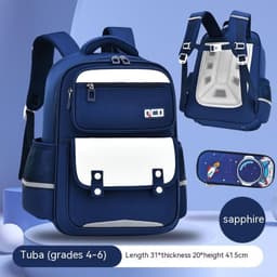 image-Primary School Student Schoolbag Lightweight Spine-protective Burden Reduction Large Capacity