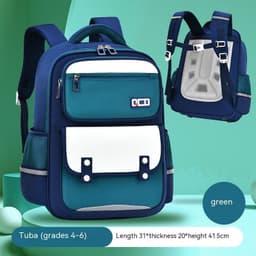image-Primary School Student Schoolbag Lightweight Spine-protective Burden Reduction Large Capacity