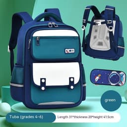 image-Primary School Student Schoolbag Lightweight Spine-protective Burden Reduction Large Capacity