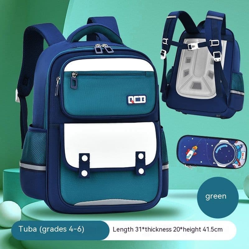 image-Primary School Student Schoolbag Lightweight Spine-protective Burden Reduction Large Capacity
