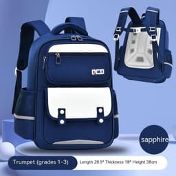 image-Primary School Student Schoolbag Lightweight Spine-protective Burden Reduction Large Capacity