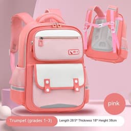 image-Primary School Student Schoolbag Lightweight Spine-protective Burden Reduction Large Capacity