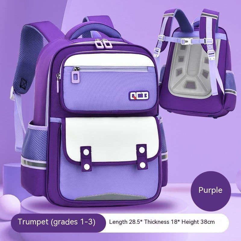 image-Primary School Student Schoolbag Lightweight Spine-protective Burden Reduction Large Capacity