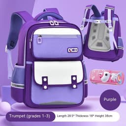 image-Primary School Student Schoolbag Lightweight Spine-protective Burden Reduction Large Capacity