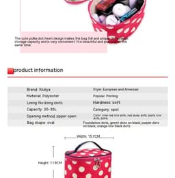 image-European And American Polka Dot Simple Cosmetic Bag