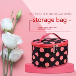 image-European And American Polka Dot Simple Cosmetic Bag