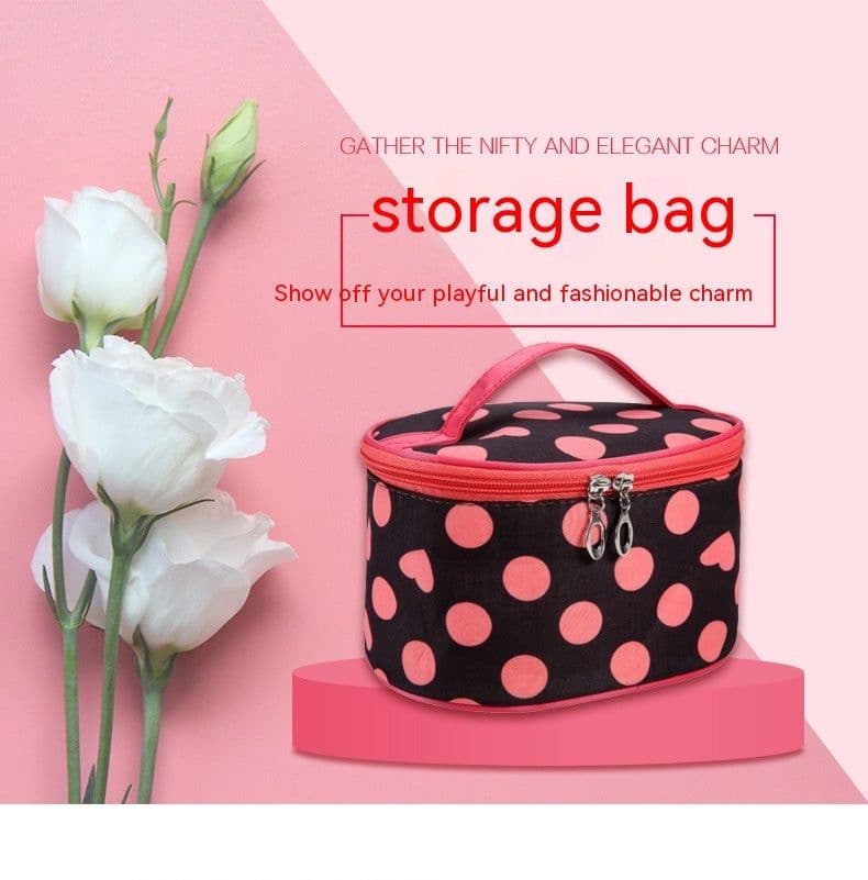 image-European And American Polka Dot Simple Cosmetic Bag