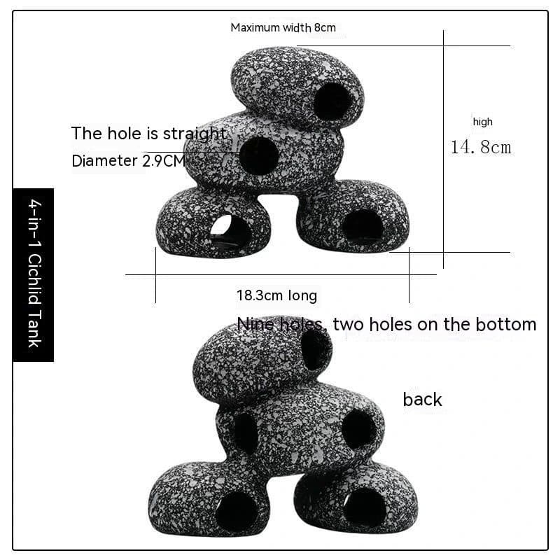 image-Fish Tank Stone View Decorative Landscaping Fish And Shrimp House Breeding