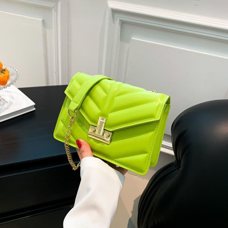 image-Solid Color Simple And Stylish Casual Women's Commuter Texture Chain Small Bag
