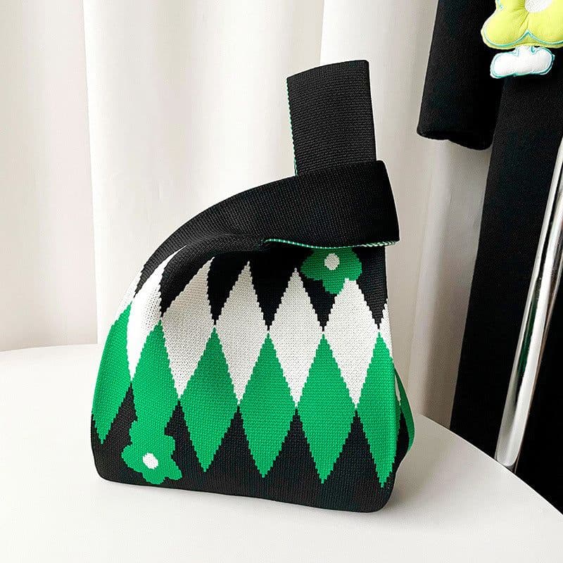 image-Special-interest Design High-grade Fashion All-match Knitted Shoulder Bag