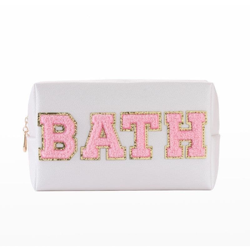 image-Towel Embroidery Letter Sticker Makeup Outdoor Travel Toiletry Bag