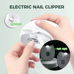 image-Electric Nail Scissors Rechargeable Mini Nail Clippers For Children Adults Automatic Nail Trimmer Manicure Polishing With Light