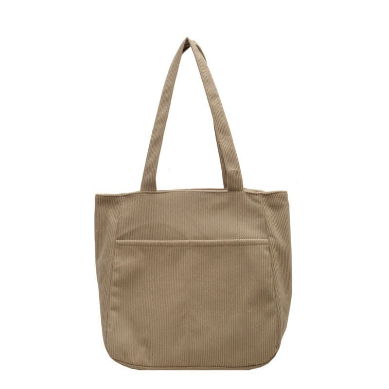 image-Women's Fashion Large Capacity Corduroy Shoulder Messenger Bag
