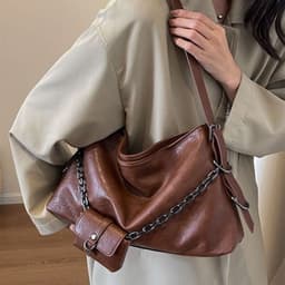 image-Women's Bags With Small Wallet Fashion Retro Chain Shoulder Bag