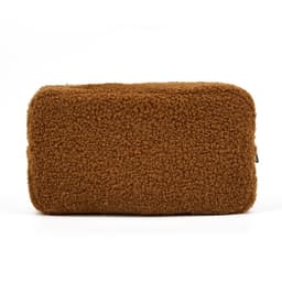 image-Autumn And Winter Solid Color Velvet Bag Large Capacity Skincare Products Storage Bag