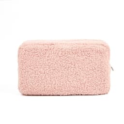 image-Autumn And Winter Solid Color Velvet Bag Large Capacity Skincare Products Storage Bag