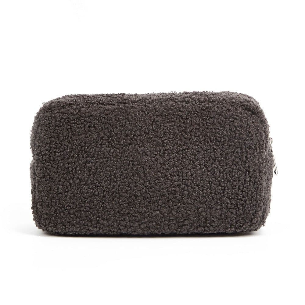 image-Autumn And Winter Solid Color Velvet Bag Large Capacity Skincare Products Storage Bag
