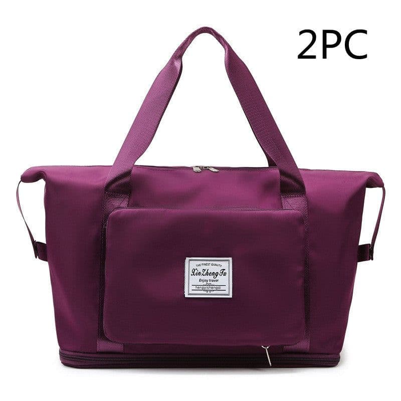 image-Large Capacity Short Trip Dry Wet Separation Fitness Swimming Hand Luggage Foldable Bag