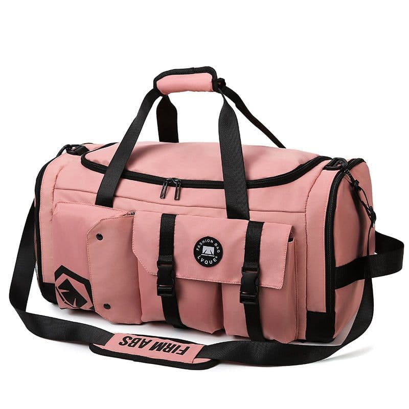 image-Portable Large Capacity Waterproof Travel Bag Shoulder Crossbody Fitness Bag