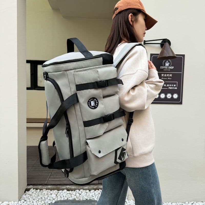 image-Portable Large Capacity Waterproof Travel Bag Shoulder Crossbody Fitness Bag