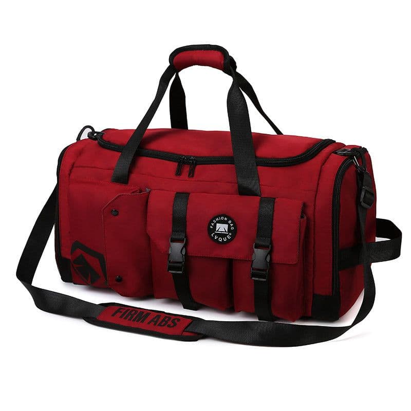 image-Portable Large Capacity Waterproof Travel Bag Shoulder Crossbody Fitness Bag