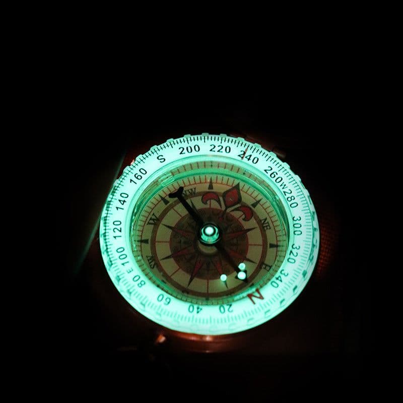 image-Pocket Watch Retro Flip Compass Outdoor Climbing Multifunctional Lidded Luminous
