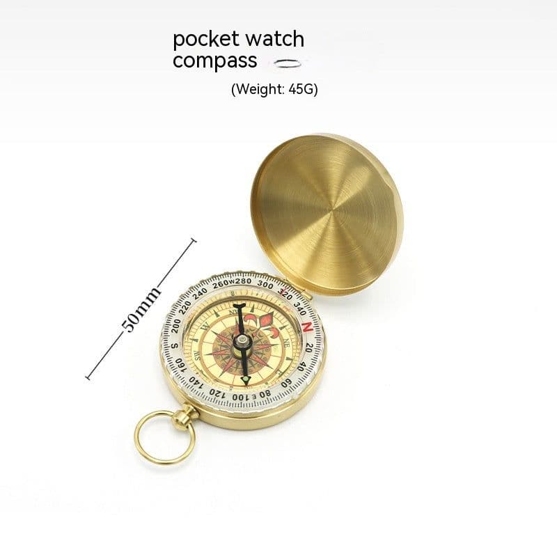 image-Pocket Watch Retro Flip Compass Outdoor Climbing Multifunctional Lidded Luminous