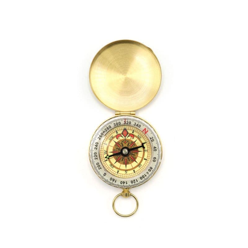image-Pocket Watch Retro Flip Compass Outdoor Climbing Multifunctional Lidded Luminous
