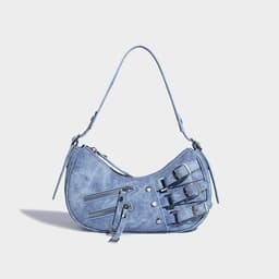image-Denim Underarm Bag American Retro