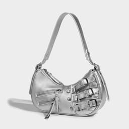 image-Denim Underarm Bag American Retro