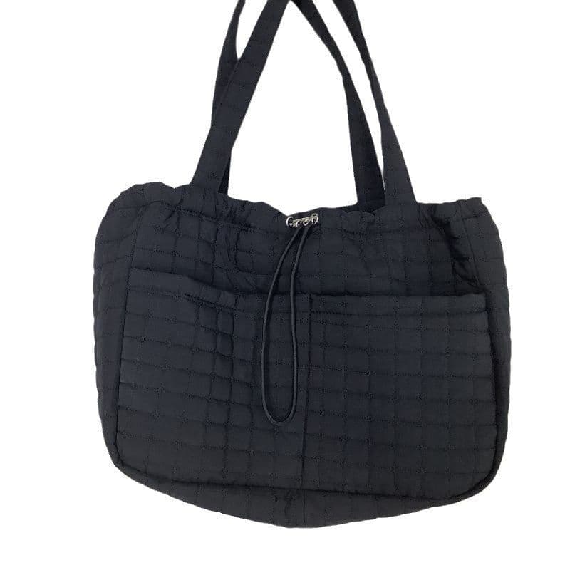 image-Large Capacity Totes Nylon Women's Rhombus Plaid