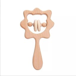 image-Baby Hand-held Rattle DIY Soothing Wooden Toys