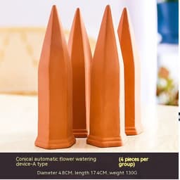 image-Automatic Watering Garden Tools Lazy Red Pottery Drainer
