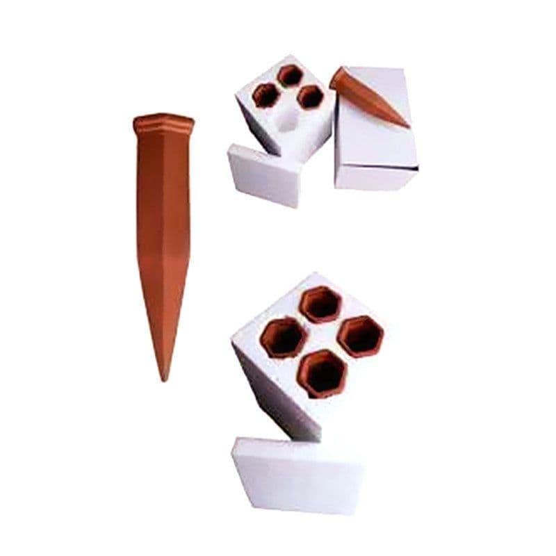image-Automatic Watering Garden Tools Lazy Red Pottery Drainer