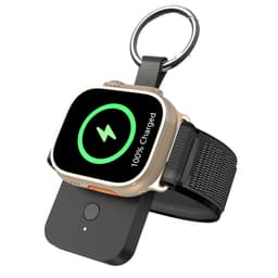 image-Portable 1000mAh Magnetic Watch Power Bank Keychain Wireless Charger