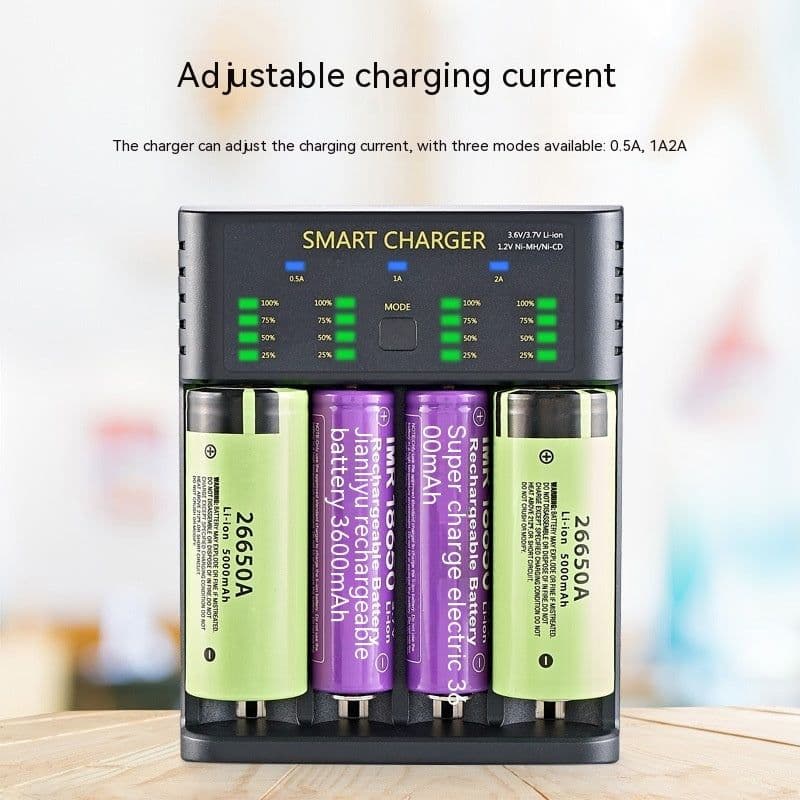 image-18650 Charger 4 Slot USB Lithium Ion 37V Battery Aani-mh 12V Battery High Current 2A Charging Case