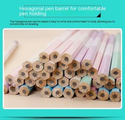 image-Basswood High-end Thermal Transfer Pencil Six Angle Rod Pencil