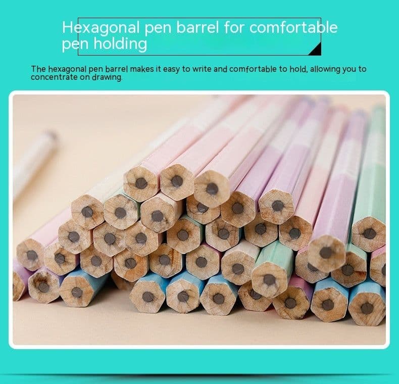 image-Basswood High-end Thermal Transfer Pencil Six Angle Rod Pencil