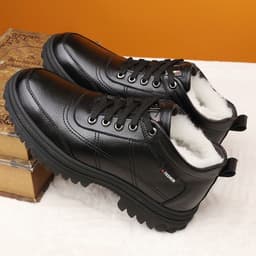 image-Winter New Fleece-lined Thickened Men's Cotton Shoes