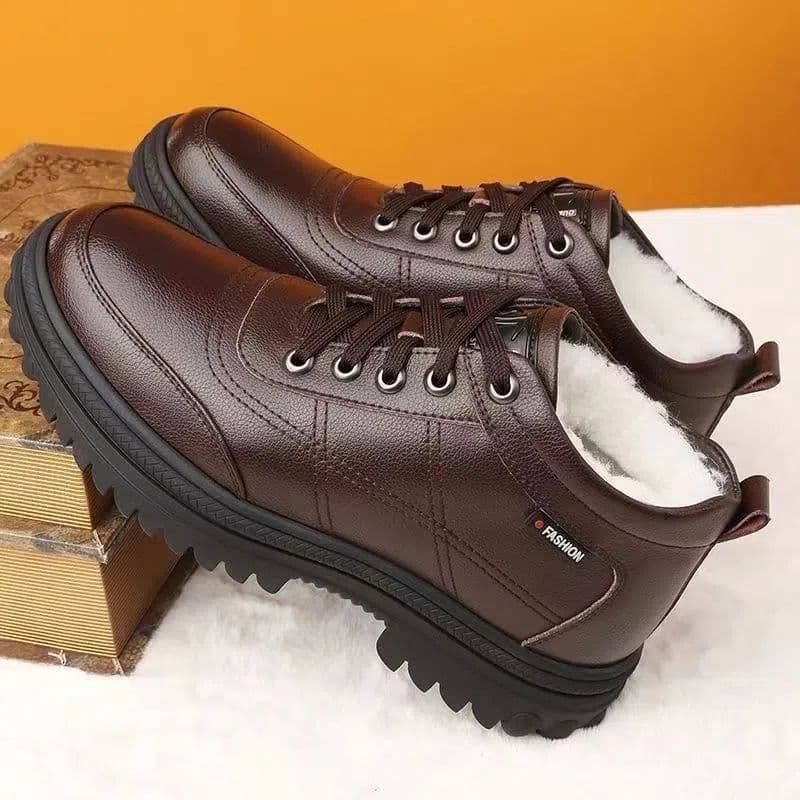 image-Winter New Fleece-lined Thickened Men's Cotton Shoes